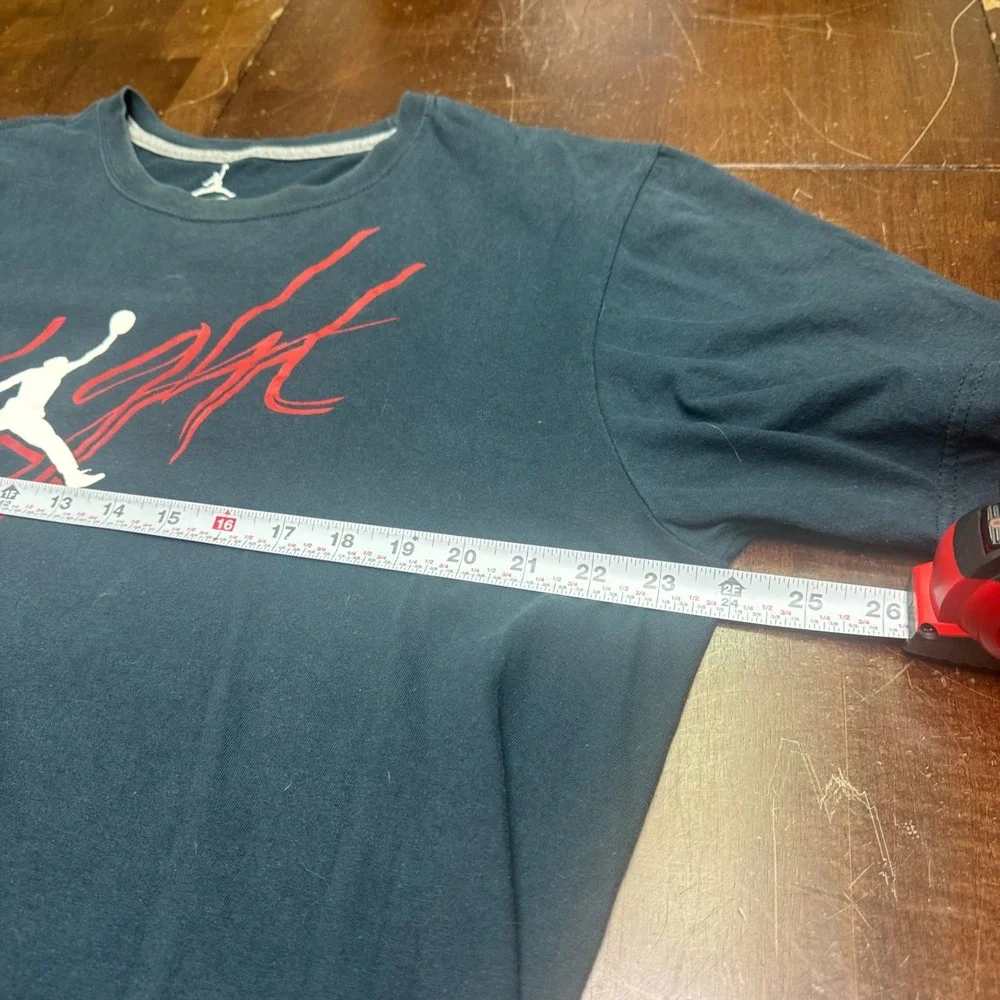 Jordan T-Shirt Mens XL Black Flight Jumpman Graphic Short Sleeve Tee